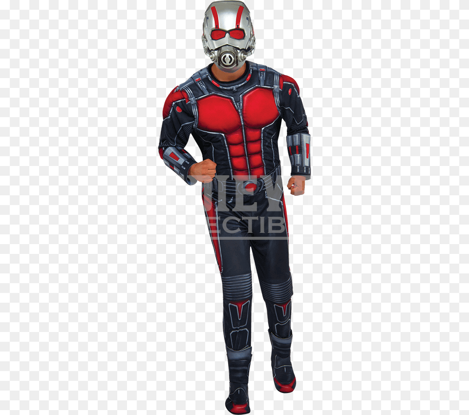 Mens Deluxe Ant Man Costume, Adult, Helmet, Male, Person Free Transparent Png