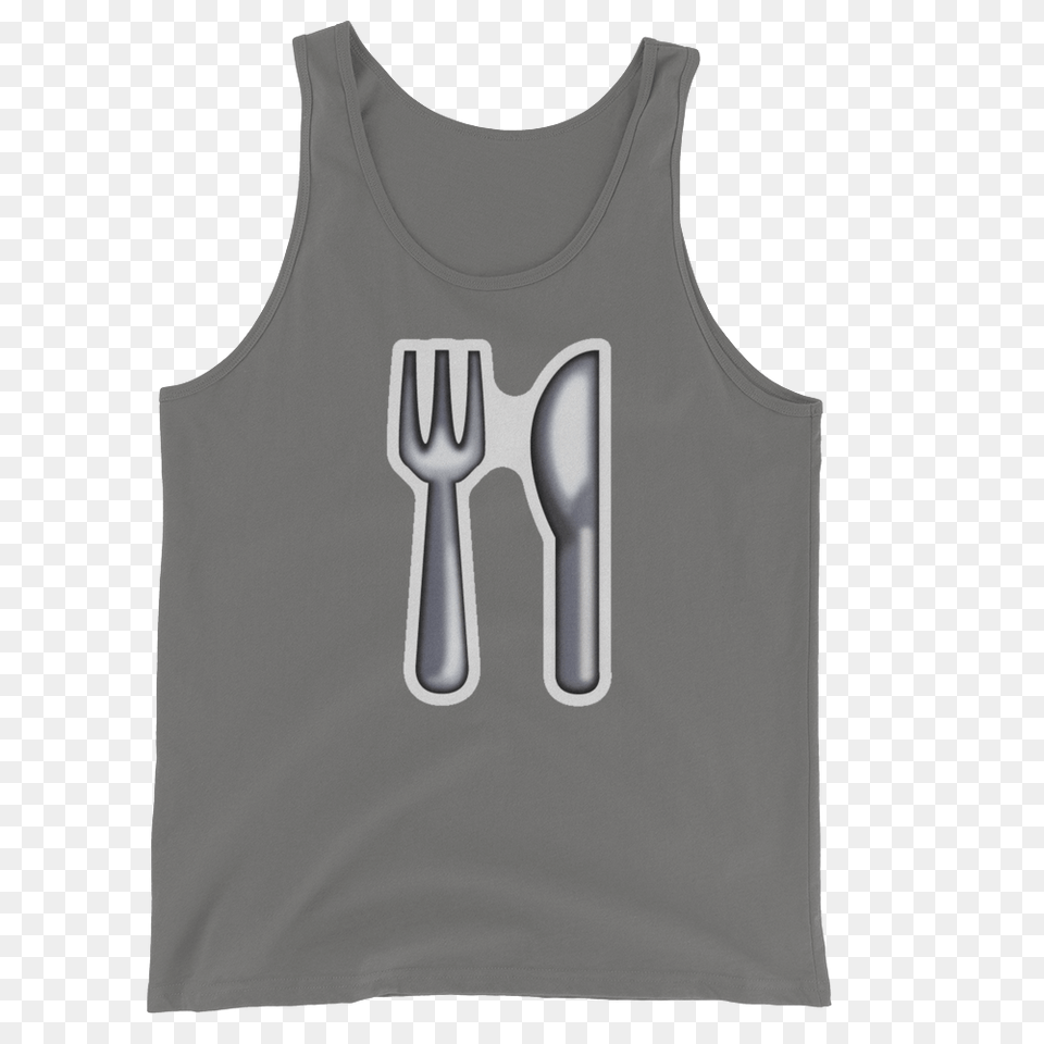 Mens Emoji Tank Top, Cutlery, Fork, Spoon, Clothing Png