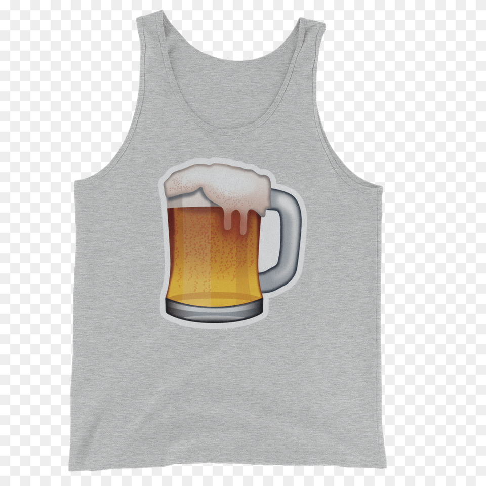 Mens Emoji Tank Top, Alcohol, Beer, Beverage, Glass Png