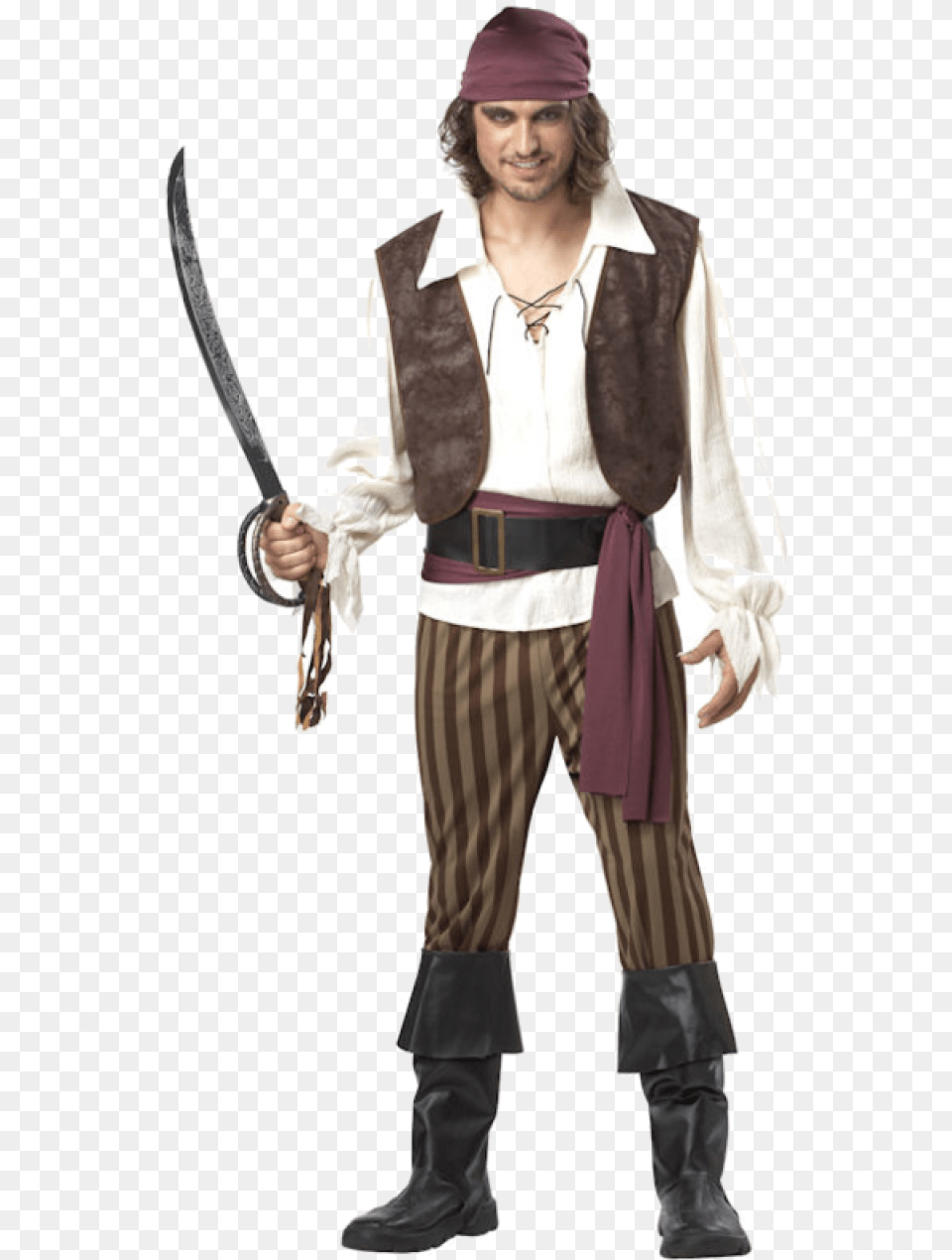 Mens Gypsy Halloween Costume, Clothing, Person, Pirate, Adult Free Png