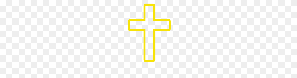 Mens Hoodie T Shirt Yellow Cross Outline, Symbol Free Transparent Png