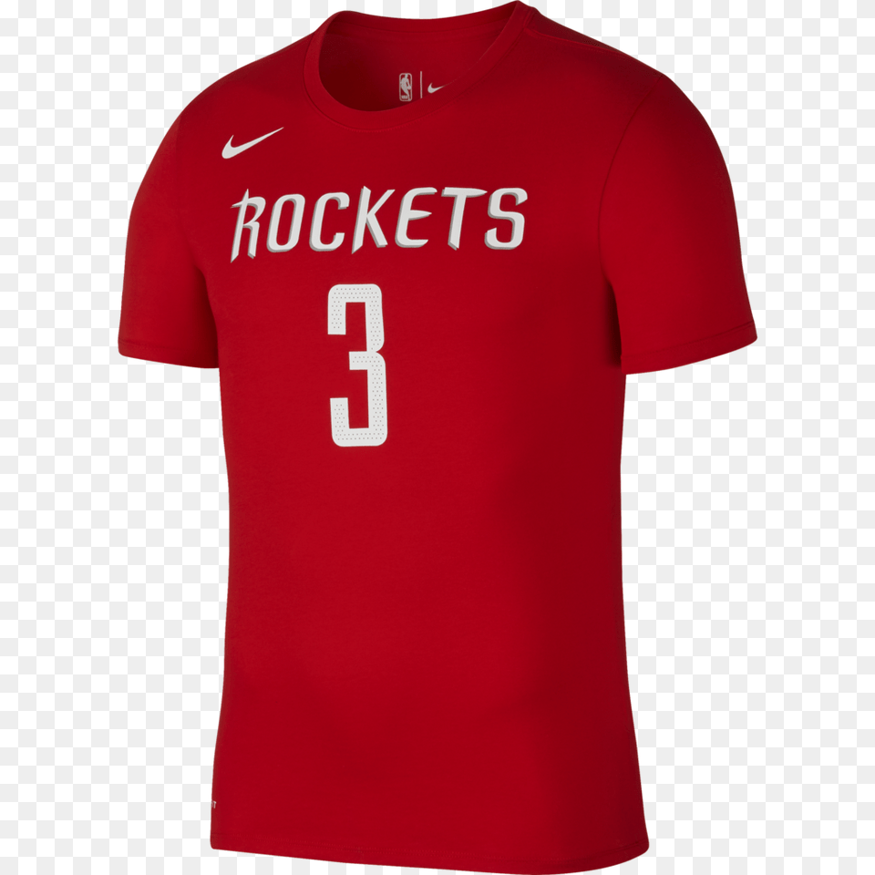 Mens Houston Rockets Nike Chris Paul Icon Name And Number Tee, Clothing, Shirt, T-shirt, Jersey Free Png Download