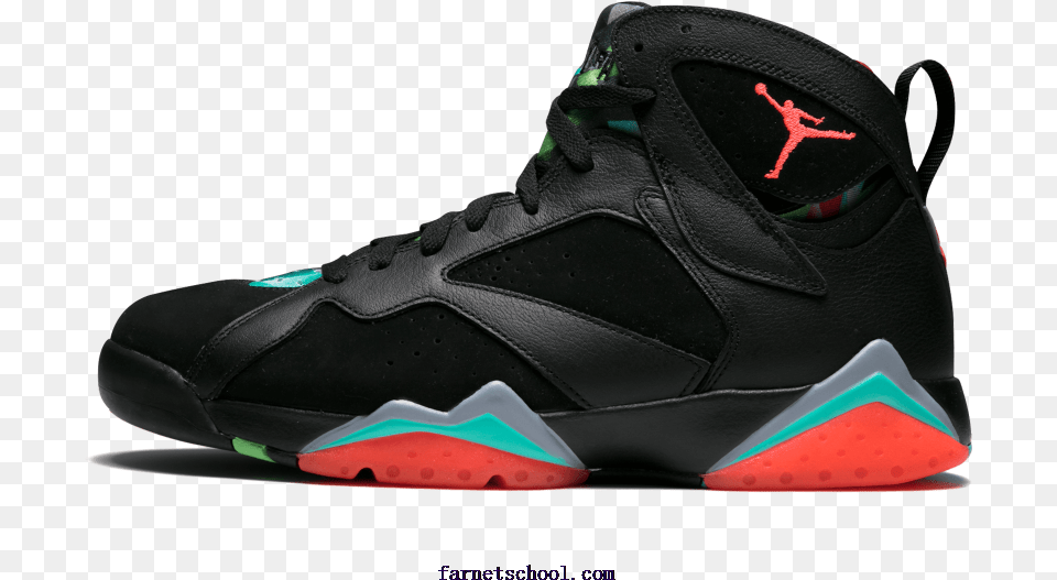 Mens Jordan Air Jordan 7 Retro 30th Shoes Blackinfrared, Clothing, Footwear, Shoe, Sneaker Png Image