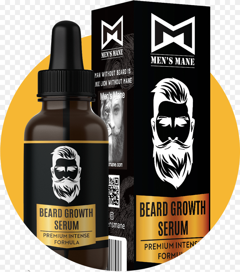 Mens Mane Beard Growth Serum, Bottle, Adult, Female, Person Free Png Download