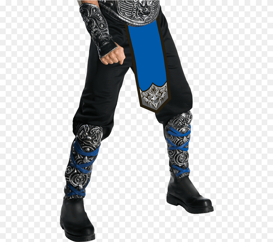 Mens Mortal Kombat Sub Zero Costume Mortal Kombat Sub Zero 16 Bit, Clothing, Pants, Person, Boot Png Image