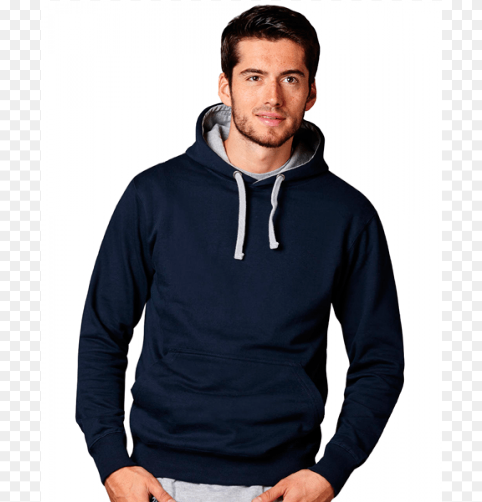 Mens Oxford Navy Hoodie With Contrast Grey Cord And, Clothing, Knitwear, Sweater, Sweatshirt Free Transparent Png
