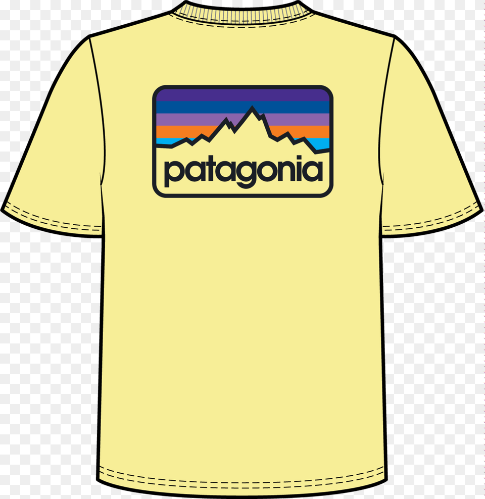 Mens Patagonia Line Logo Tee Active Shirt, Clothing, T-shirt Free Png