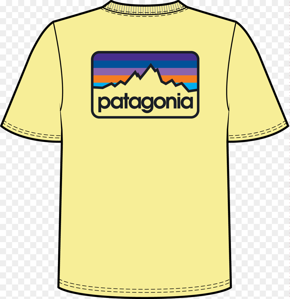 Mens Patagonia Line Logo Tee Patagonia Mini Tote Line Logo Badge Bleached Stone, Clothing, Shirt, T-shirt Free Png Download