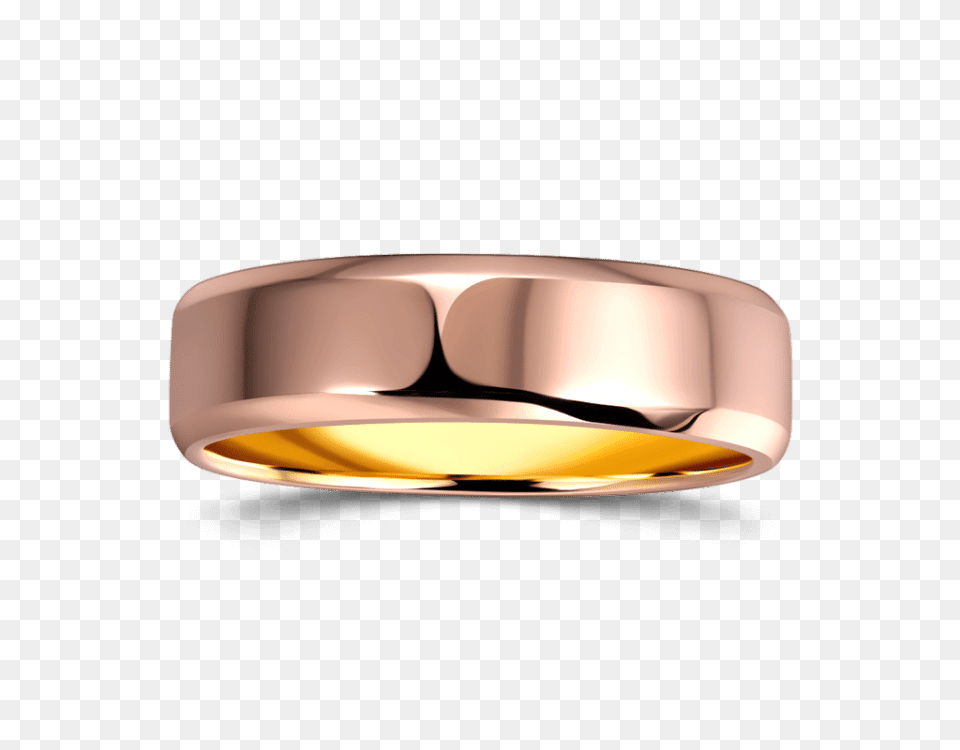 Mens Rose Gold Color Silver Wedding Ring With Gold Plating, Accessories, Jewelry Free Png