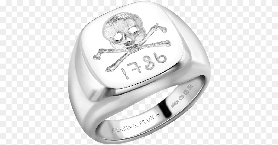 Mens Skull And Crossbones Ring, Accessories, Jewelry, Silver, Platinum Free Transparent Png