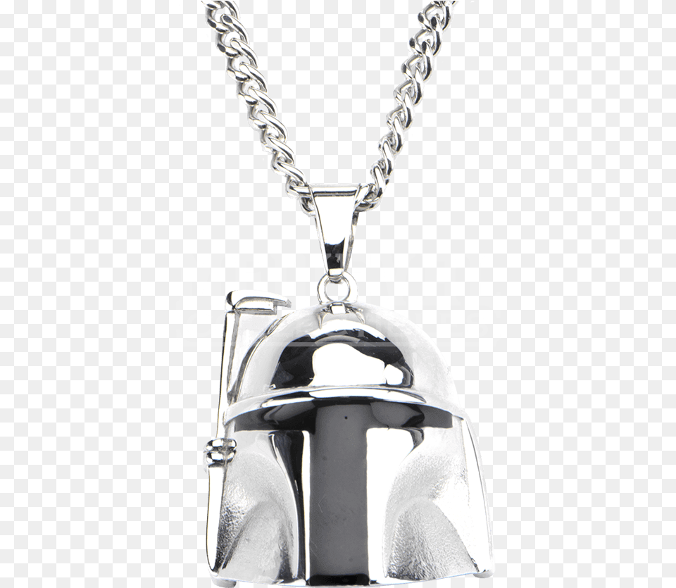 Mens Stainless Steel 3d Boba Fett Helmet Necklace Boba Fett Head Pendant, Accessories, Jewelry Free Png