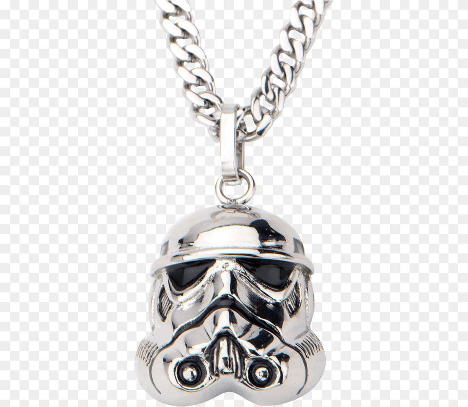 Mens Stainless Steel 3d Stormtrooper Helmet Necklace, Accessories, Jewelry, Pendant, Smoke Pipe Png Image
