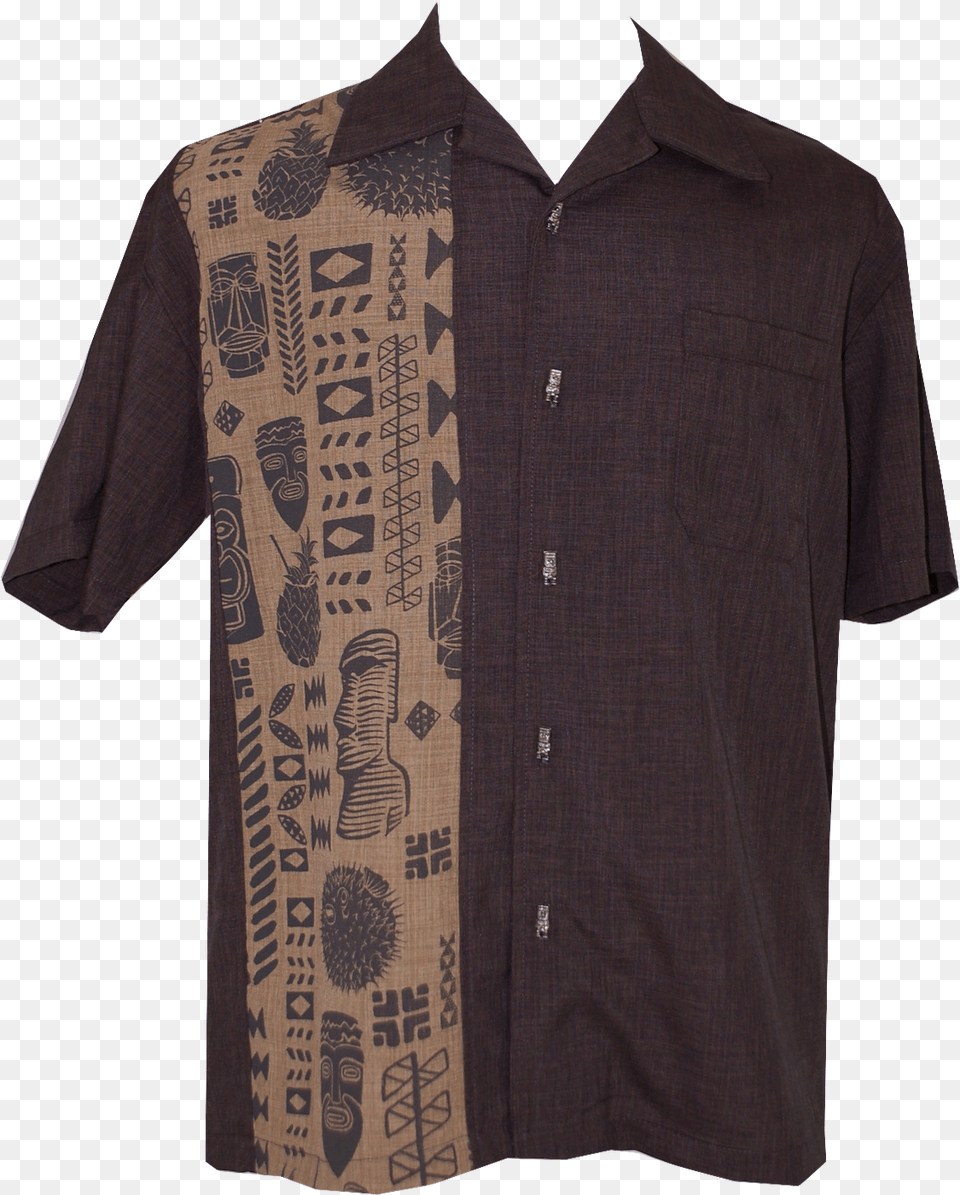 Mens Tiki Button Camp Shirt The Big Island, Clothing, Sleeve, Long Sleeve Free Png Download