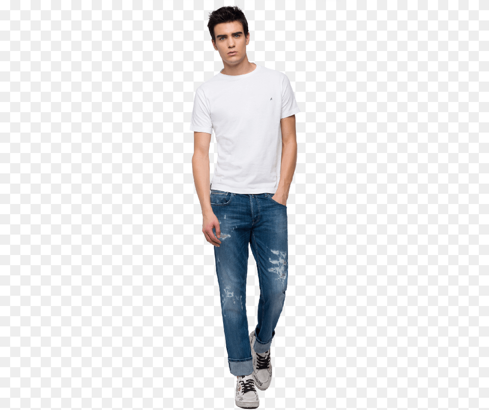 Mens Wear Man In Jeans, Clothing, Pants, T-shirt, Adult Free Png