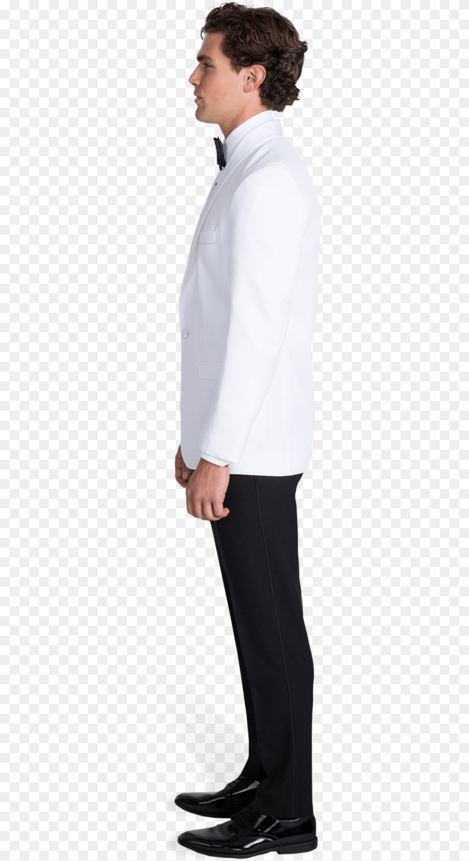 Mens White Tuxedo Jacket Slim Fit Tuxedo From The Side, Lab Coat, Long Sleeve, Shirt, Formal Wear Free Png
