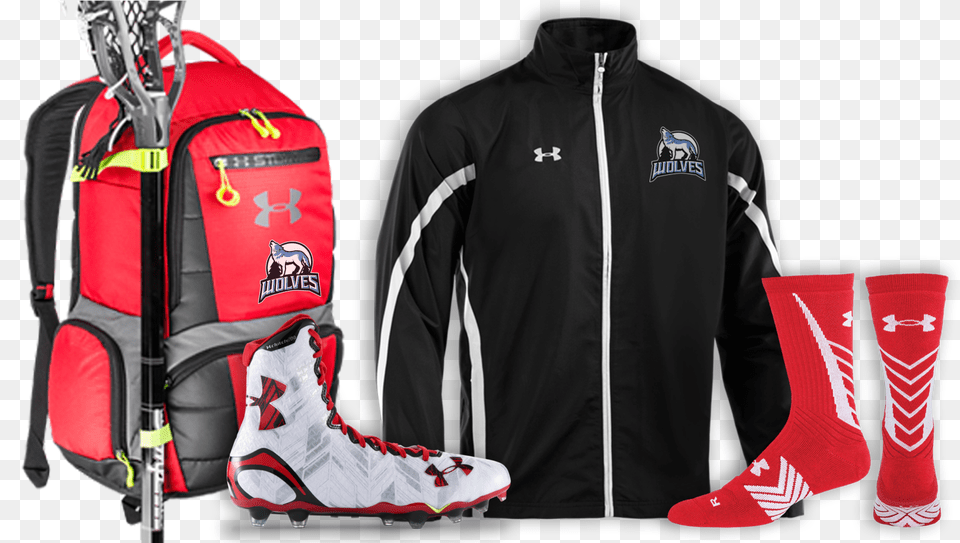 Menslax Ua Essential Pack4 1 Under Armour Storm Lacrosse Backpack, Clothing, Coat, Jacket, Hosiery Png Image