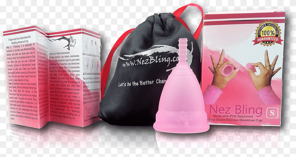 Menstrual Cup High Quality And Top Rated Alternative, Advertisement, Bottle, Lotion, Bag Png
