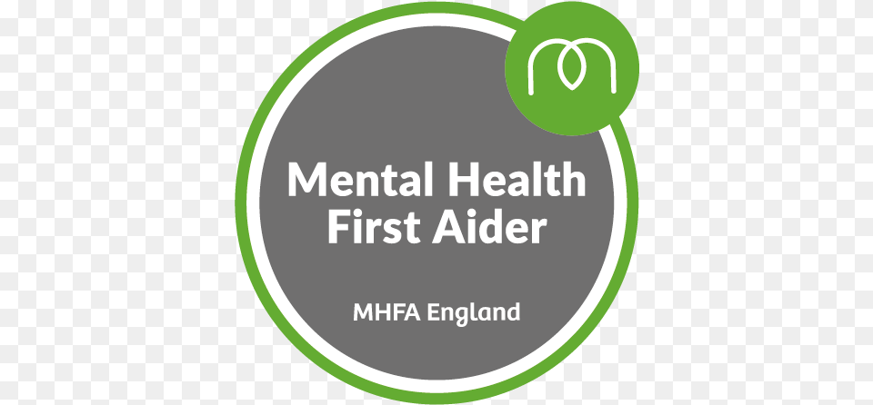Mental Health First Aid England, Sticker, Green, Disk, Logo Free Png