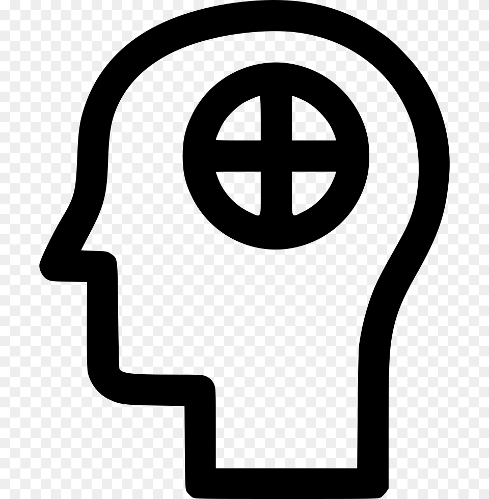 Mental Human Health Care Treatment Man Brain Comments Cross, Stencil, Symbol, Machine, Wheel Free Png
