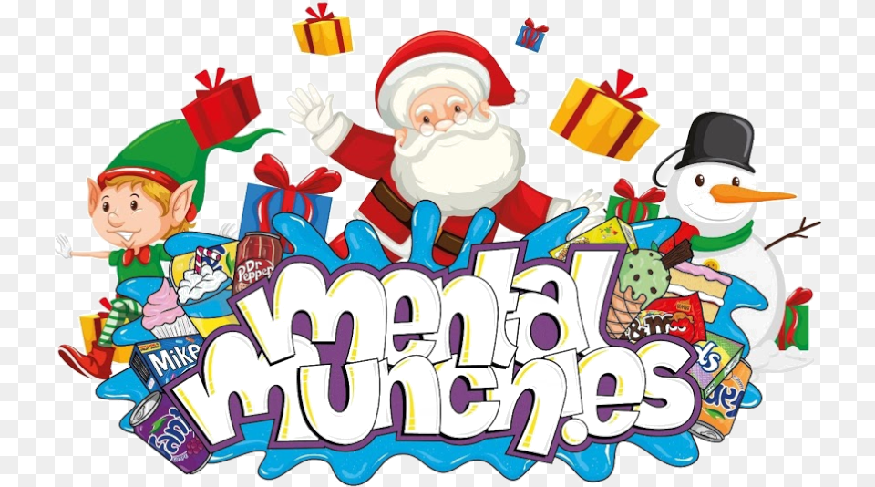 Mental Munchieschristmaslogo U2013 Mental Munchies Santa Claus, Baby, Person, Outdoors, Face Png