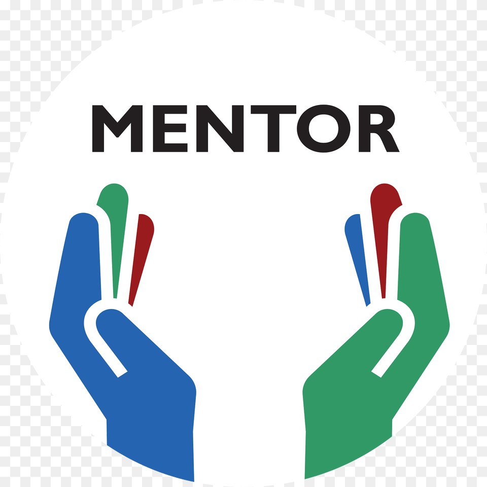 Mentor Sticker Design Version C Clipart, Logo, Disk, Body Part, Hand Png Image