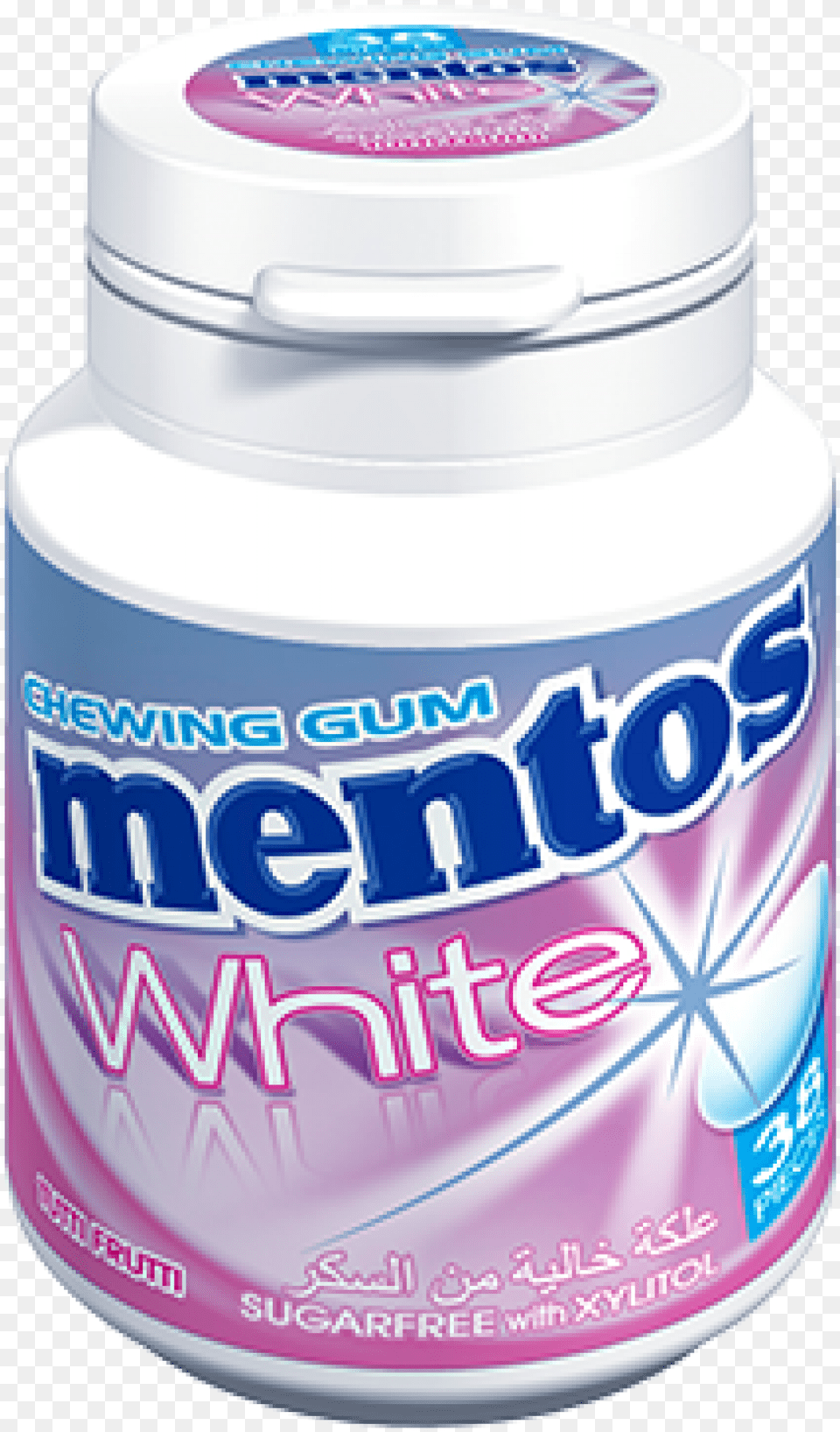 Mentos Fruity Ice Gum Chewing Gum Mentos White Tutti Frutti, Bottle, Shaker, Herbal, Herbs Free Transparent Png