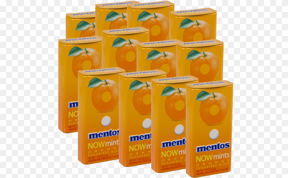 Mentos Orange Now Mints 109 Oz Tin, Beverage, Juice, Orange Juice, Food Png