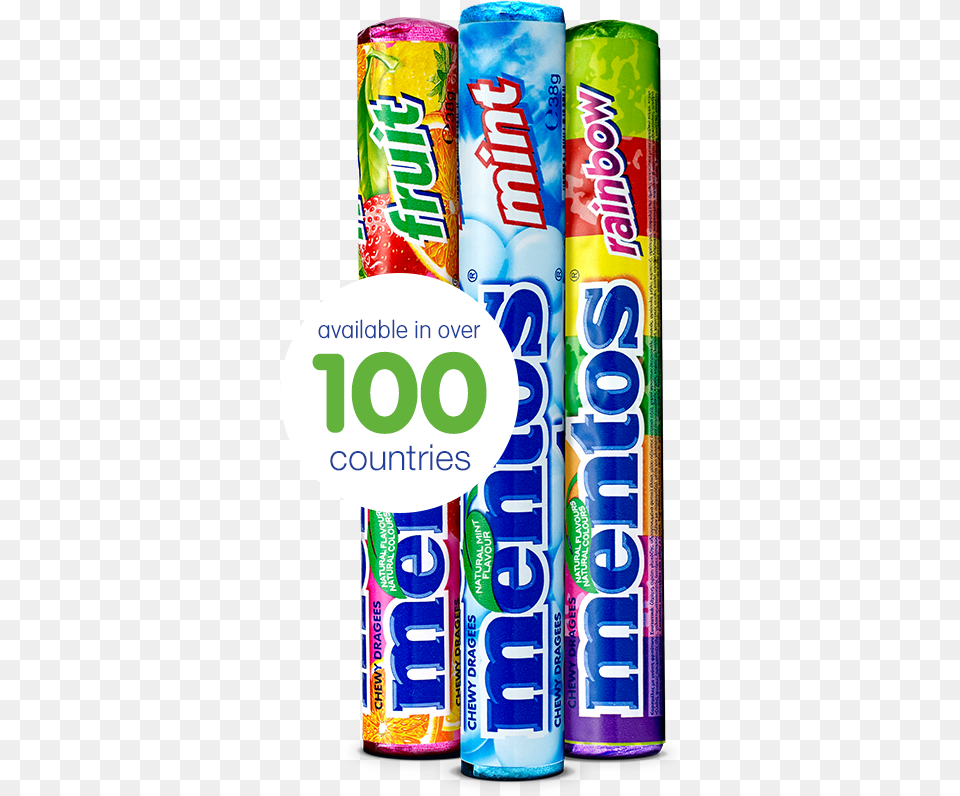 Mentos Perfetti Van Melle Brand Confectionery, Food, Sweets, Can, Tin Free Transparent Png