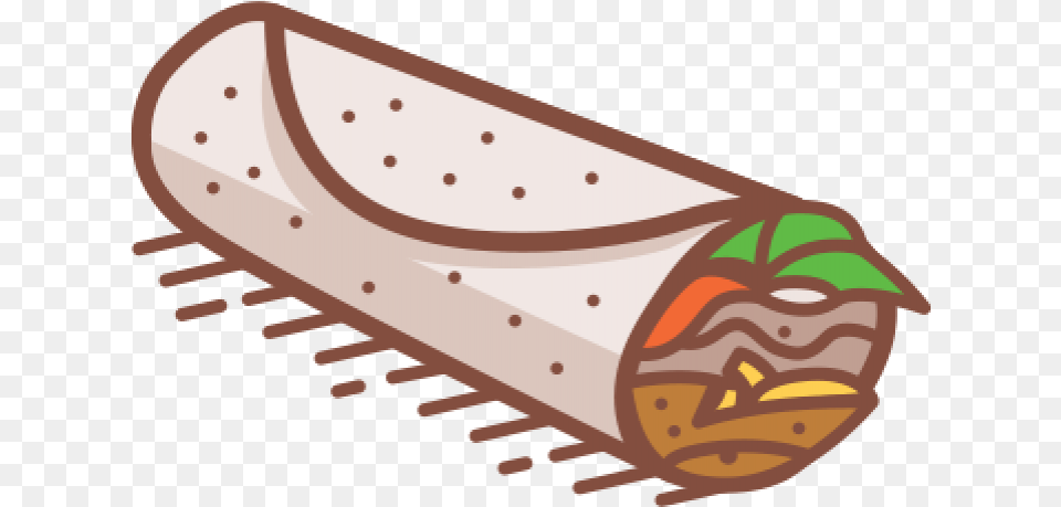 Menu Burrito Cartoon Breakfast Burrito, Food, Sandwich Wrap, Hot Tub, Tub Free Png Download