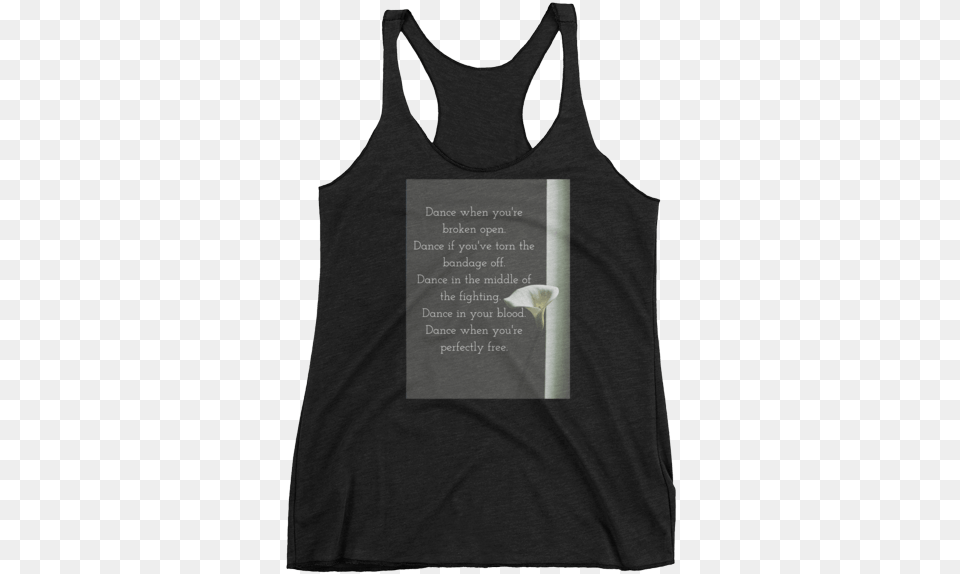 Menu Cat Even Right Meow Tri Blend Racerback Tank, Clothing, Tank Top, Person Png