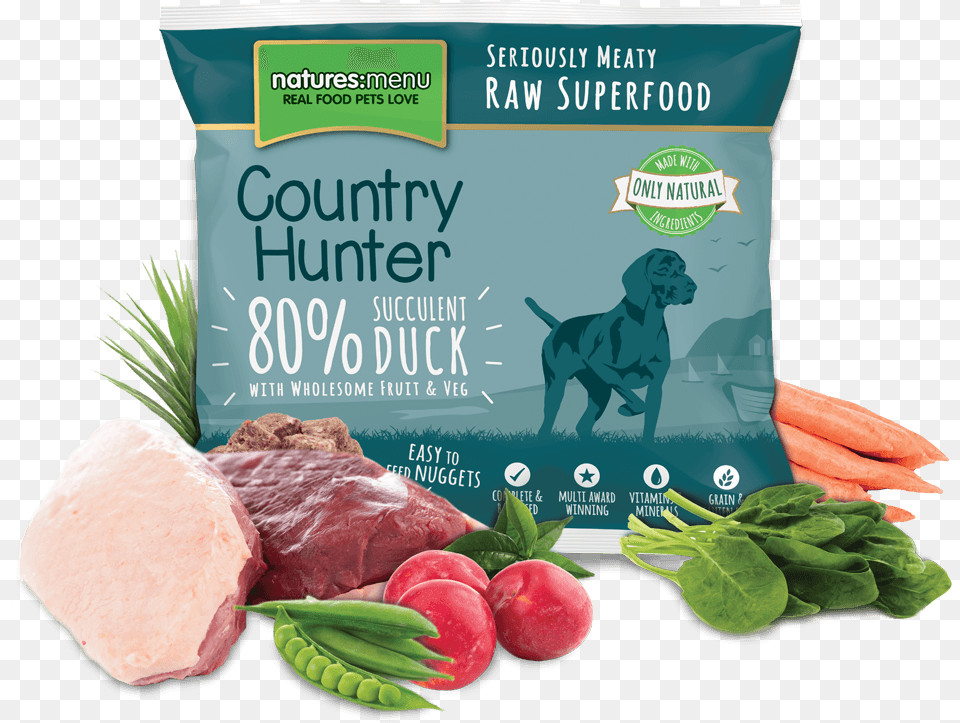 Menu Country Hunter Raw Superfood Nuggets Succulent Natures Menu Raw Venison, Animal, Canine, Dog, Mammal Png