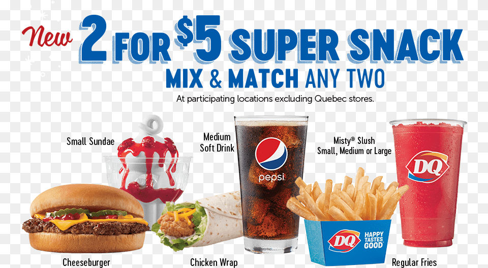 Menu Food Dairy Queen Dairy Queen 2 For 5 Canada, Burger, Lunch, Meal, Fries Png Image