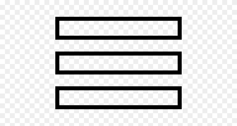 Menu Of Three Horizontal Parallel Straight Lines Outline Free Png