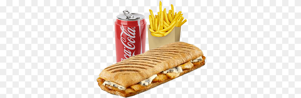 Menu Panini Poulet Coca Cola, Food, Lunch, Meal, Can Png Image