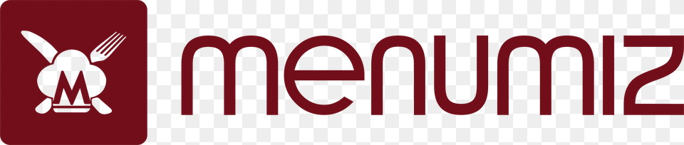 Menumiz Is A Registered Trademark Of Universal Apps Coquelicot, Cutlery, Logo, Maroon, Fork Png