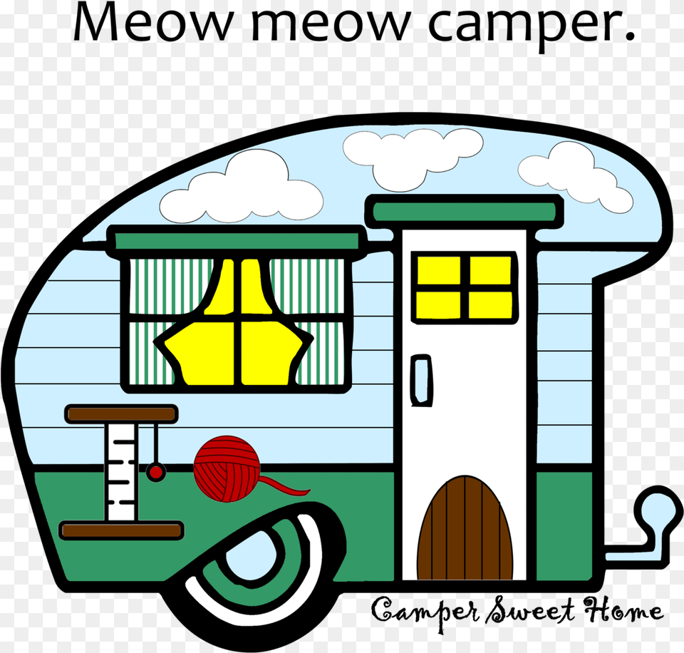 Meow Meow Camper Camper Sweet Home, Outdoors, Gas Station, Machine, Pump Png Image