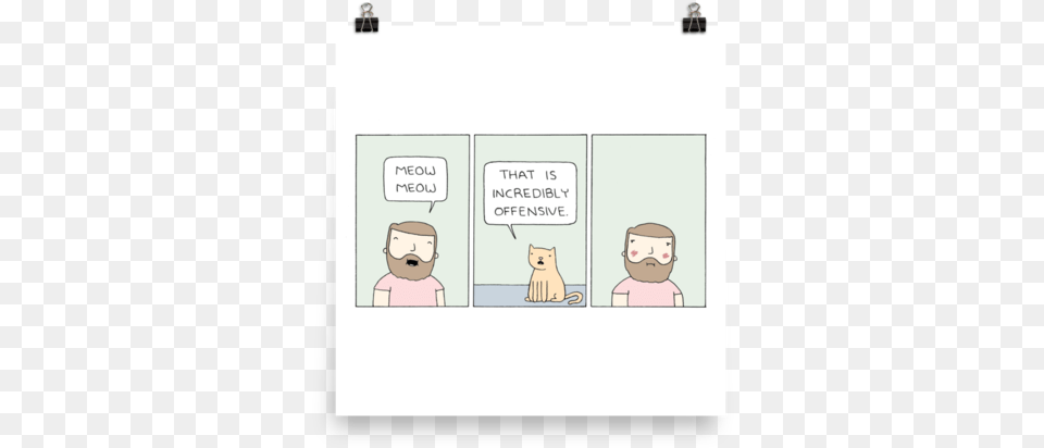 Meow Meow Poorly Drawn Lines Gut, Publication, Book, Comics, Person Free Png Download