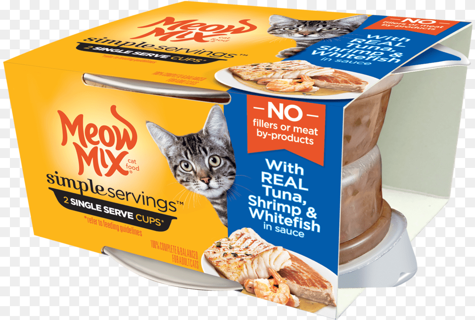 Meow Mix Simple Servings Meow Mix Simple Servings, Advertisement, Poster, Animal, Cat Png Image
