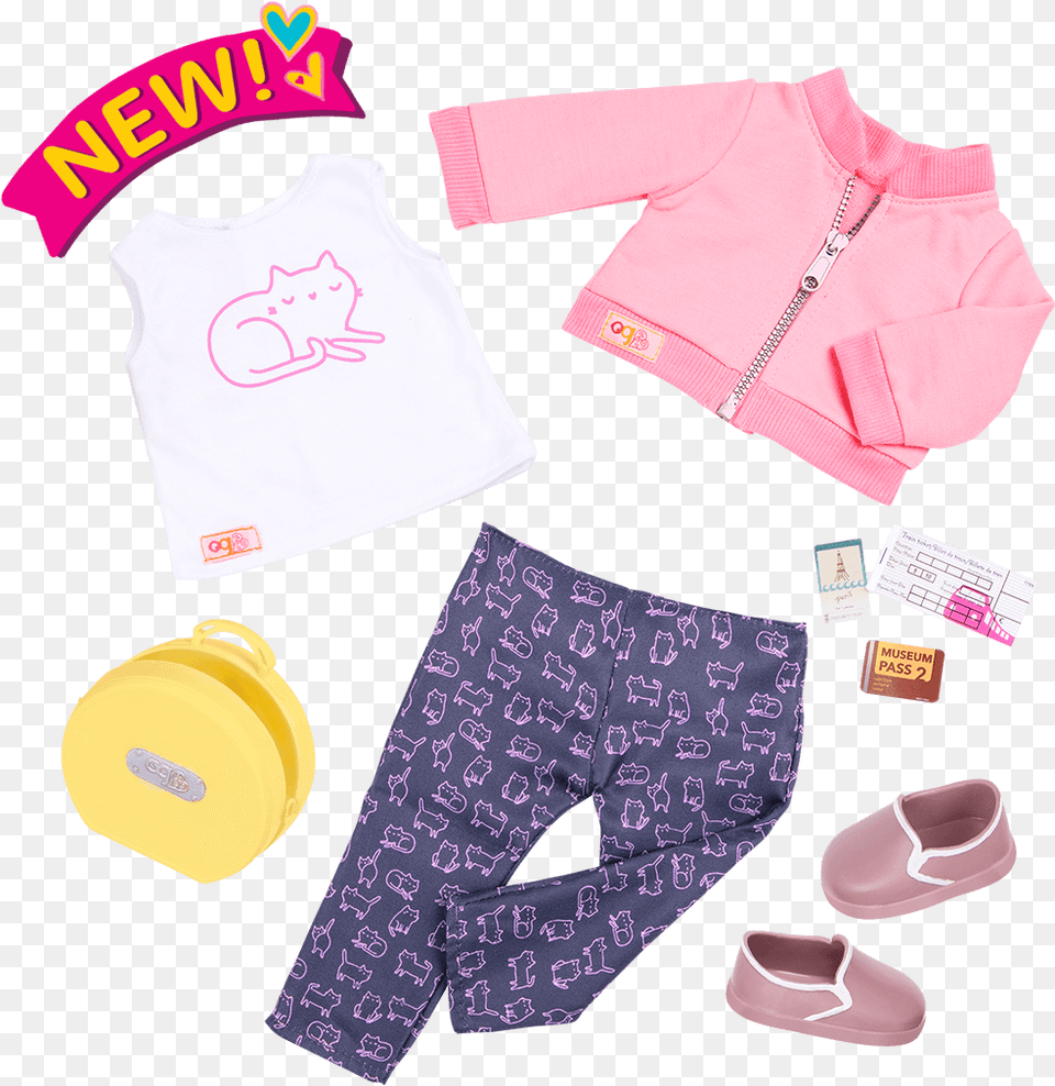 Meow On The Move Outfit Our Generation Doll Blonde, Clothing, Footwear, Shoe Free Transparent Png