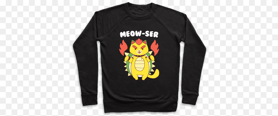 Meow Ser Bowser Pullover Pennywise X Mr Babadook, Clothing, Long Sleeve, Sleeve, T-shirt Png