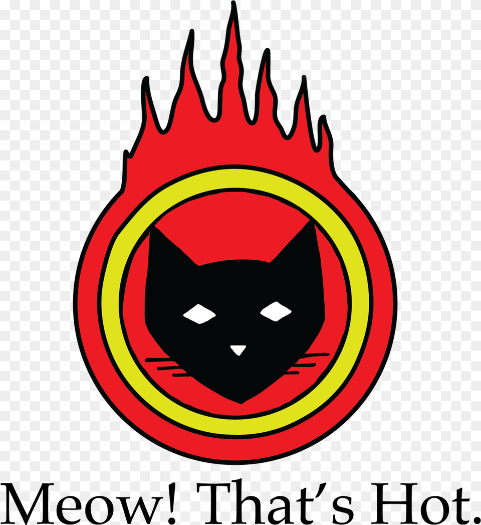 Meow That S Hot Circle, Logo, Animal, Cat, Mammal Png