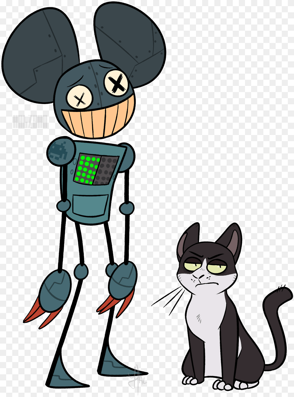 Meowingtons And Mau5 Trailer, Cartoon, Animal, Cat, Mammal Png Image