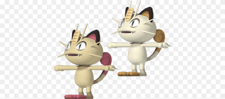 Meowth Pokemon Character 3d Model Cartoon, Plush, Toy Free Png Download