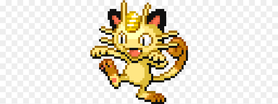 Meowth Transparent Pixel Pokemon Pixel Meowth, Food, Seafood, Qr Code, Animal Png Image