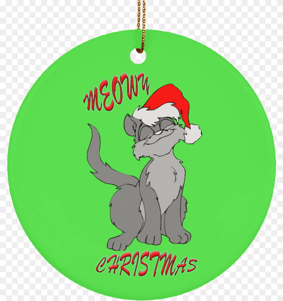 Meowy Christmas Ornament Cartoon, Accessories, Baby, Person, Face Free Png