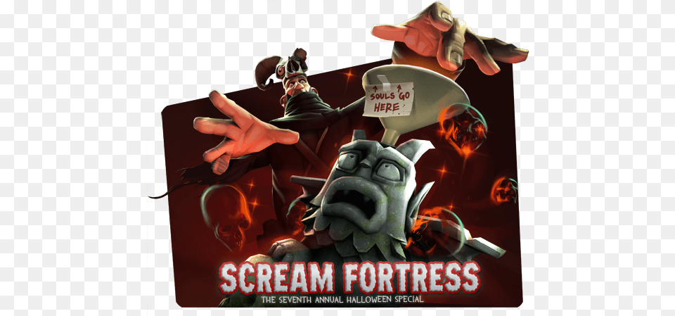 Merasmus Is Back Scream Fortress 2 Cosmetics, Advertisement, Poster, Body Part, Person Free Transparent Png