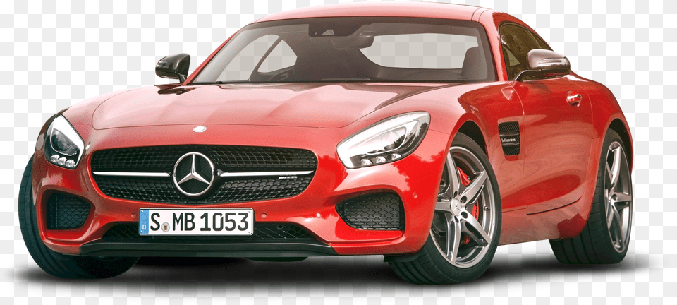 Mercedes Amg Gt Red Car Red Mercedes Benz Sports Car, Vehicle, Coupe, Transportation, Sports Car Png Image