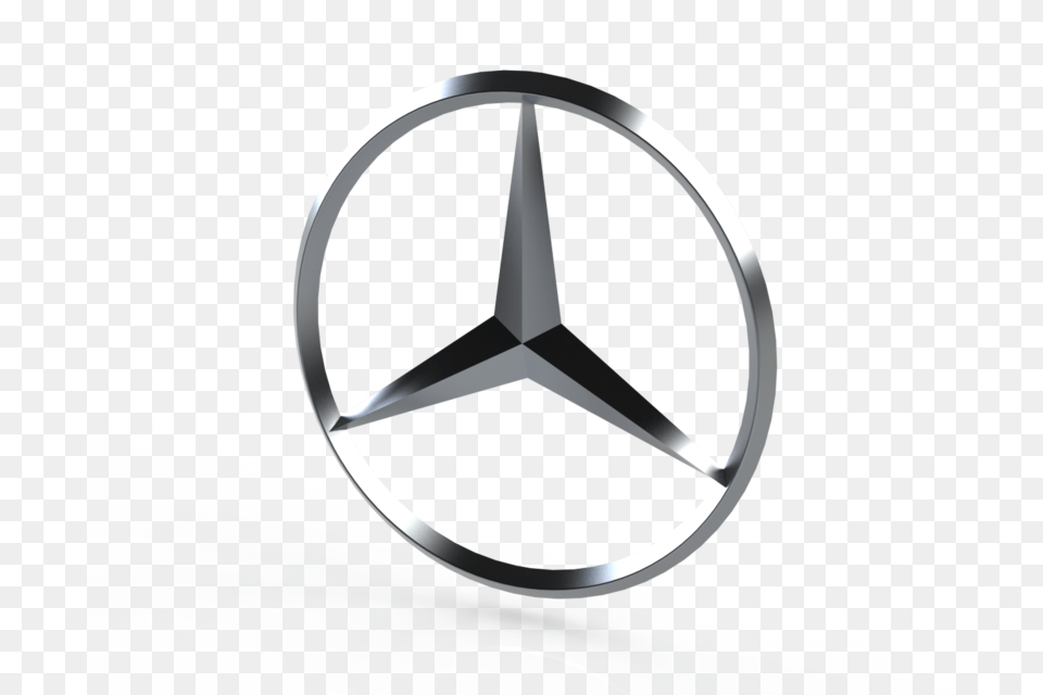 Mercedes Benz Logo Cad Model Library Grabcad, Emblem, Symbol, Machine, Wheel Free Png Download