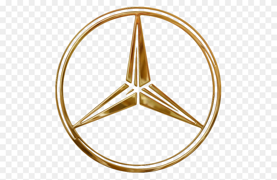 Mercedes Benz Logo Transparent 2 Logo Golden Mercedes Benz, Symbol, Star Symbol, Gold, Chandelier Free Png