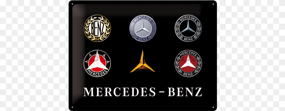 Mercedes Benz Mercedes Benz Vintage Tin Sign, Emblem, Logo, Symbol, Badge Free Png